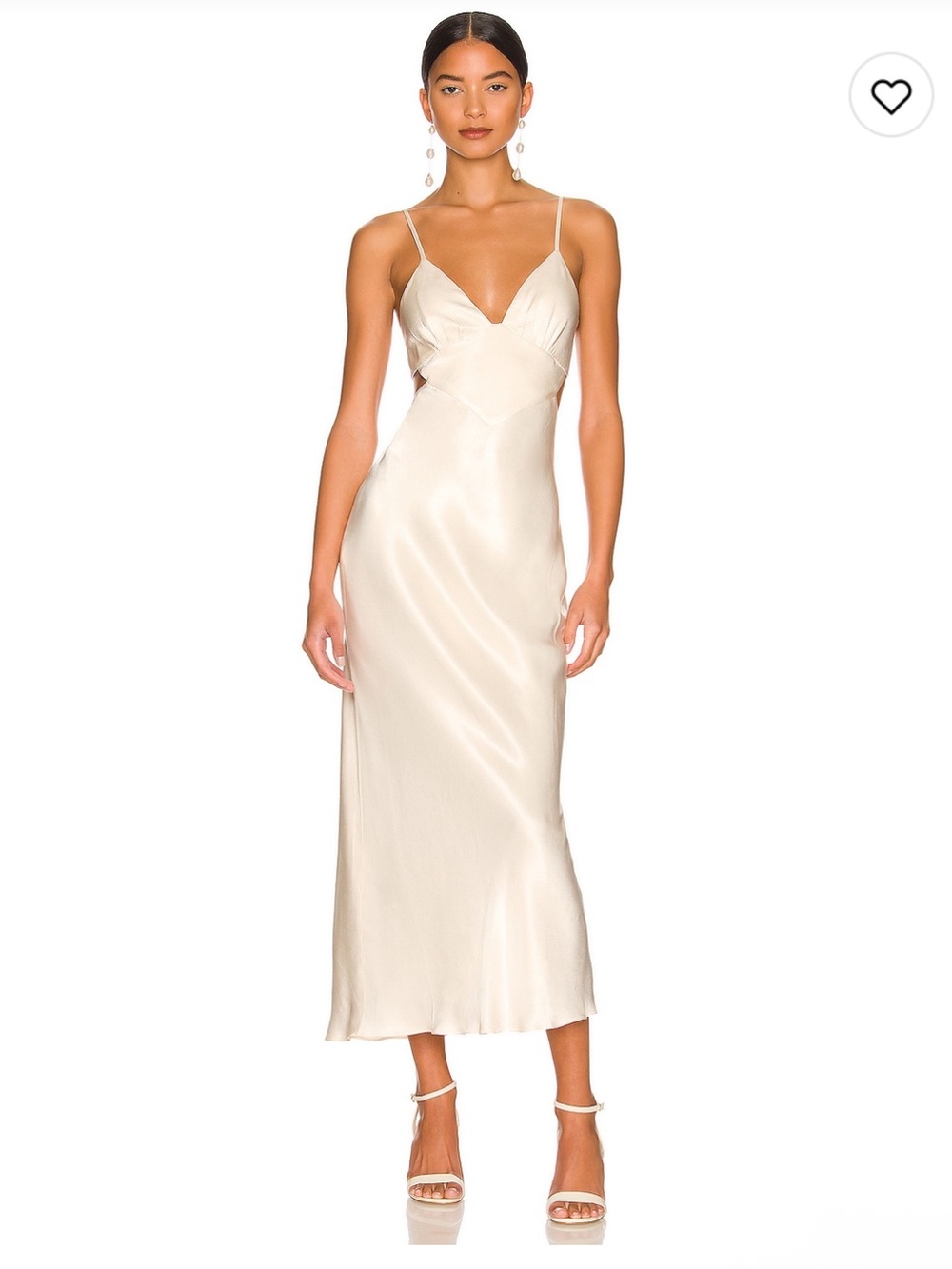 Shona Joy La Lune Backless Midi Dress in Cream
